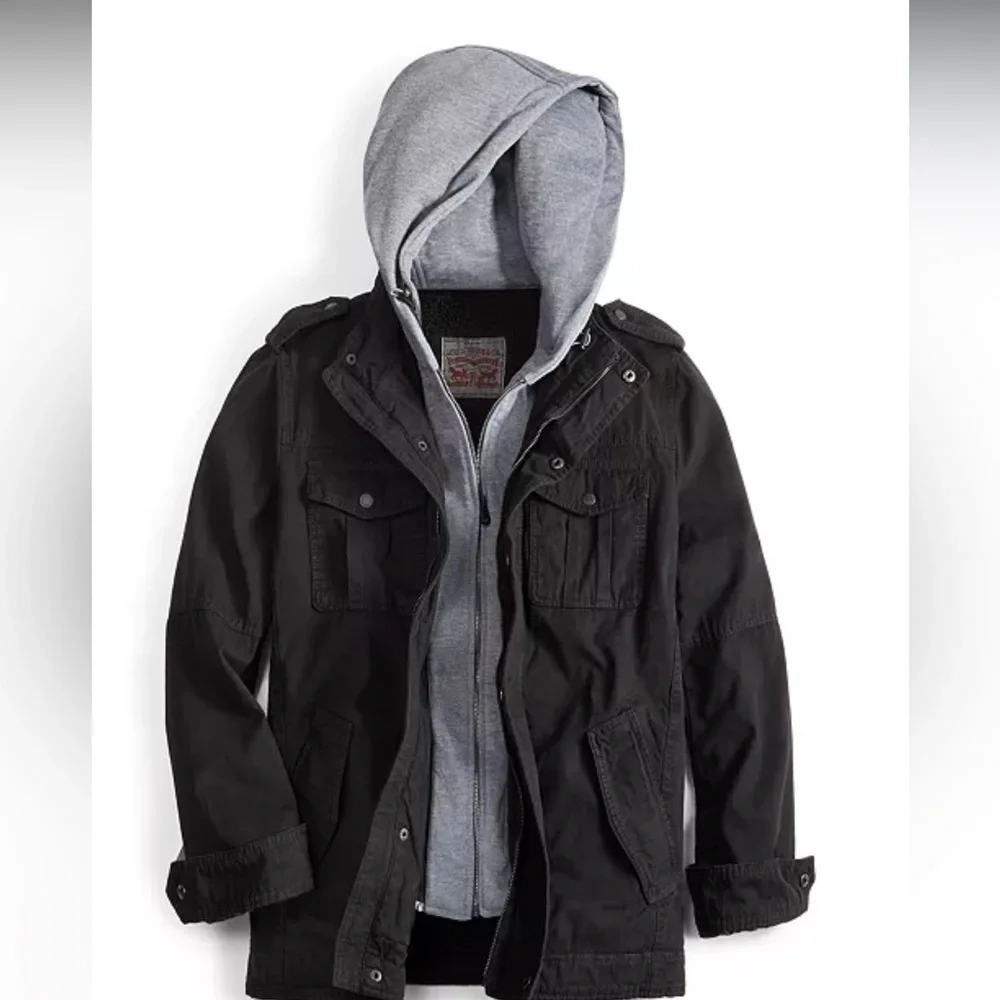 Levi’s Sherpa hooded trucker jacket XL